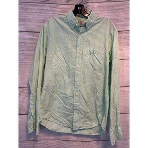 J.Crew Mens Slim Fit Button-Down Shirt Green Plaid Size M